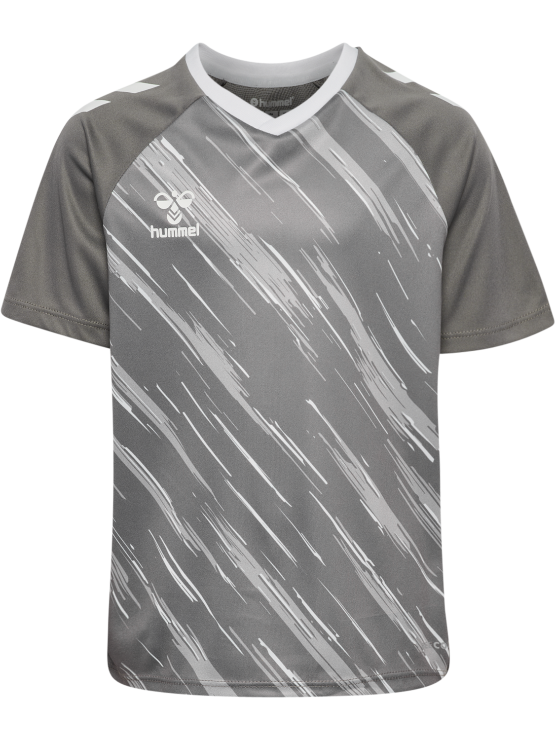 hmlMATCH TRIUMPH JERSEY S/S KIDS, STEEL GRAY/WHITE, packshot