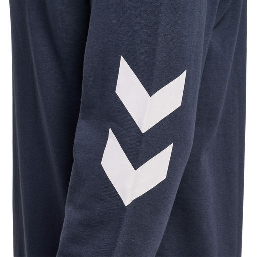 hmlLEGACY LOGO HOODIE, BLUE NIGHTS, packshot