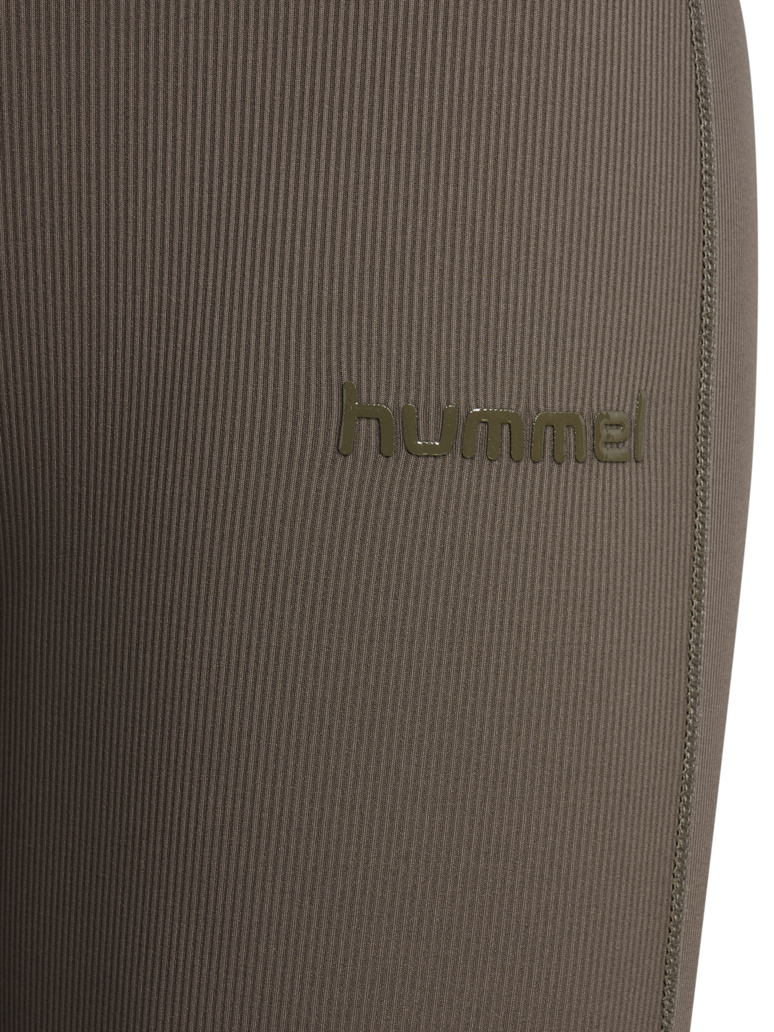 hmlPRIMA RIB STRAIGHT LEG HW TIGHTS, MAJOR BROWN, packshot