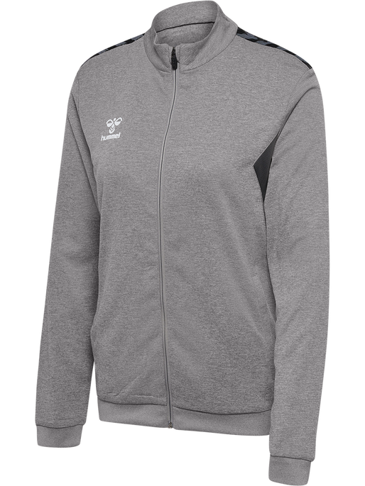 hmlAUTHENTIC PL ZIP JACKET WOMAN, GREY MELANGE, packshot
