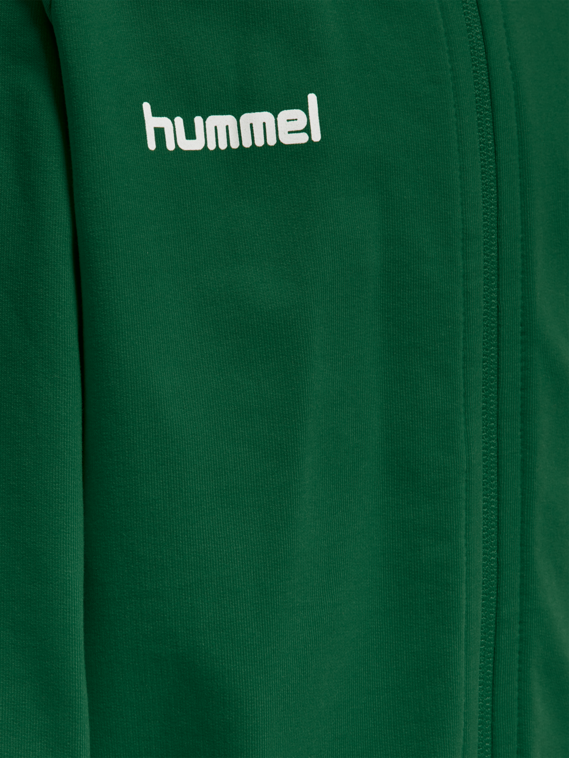 HUMMEL GO KIDS COTTON ZIP HOODIE, EVERGREEN, packshot