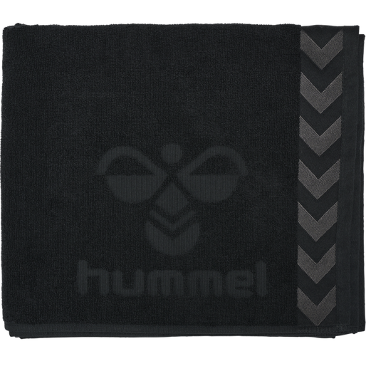 HUMMEL LARGE TOWEL, BLACK, packshot