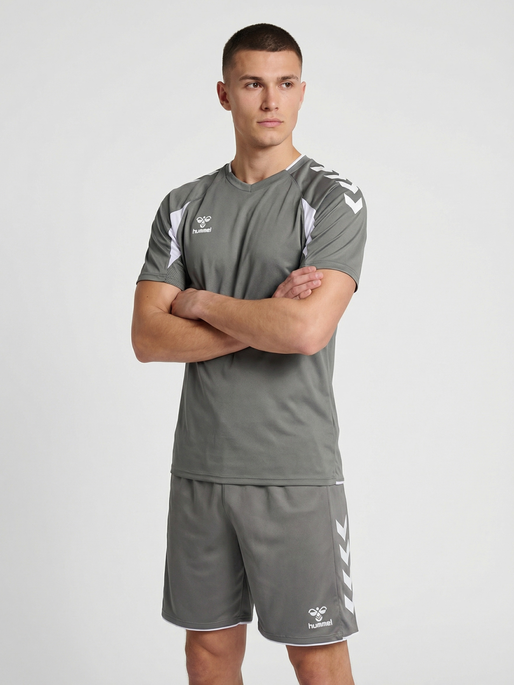 hmlCORE 2.0 JERSEY S/S, STEEL GRAY/WHITE, model