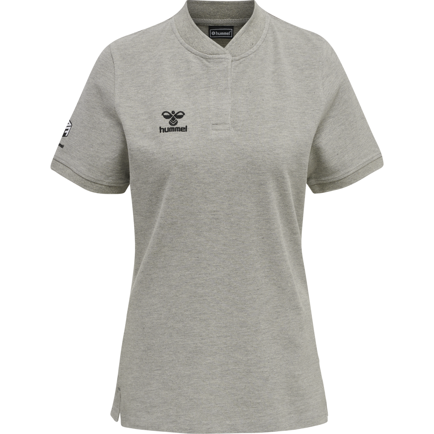 hmlMOVE GRID POLO WOMAN, GREY MELANGE, packshot