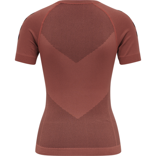 HUMMEL FIRST SEAMLESS JERSEY S/S WOMAN, MARSALA, packshot