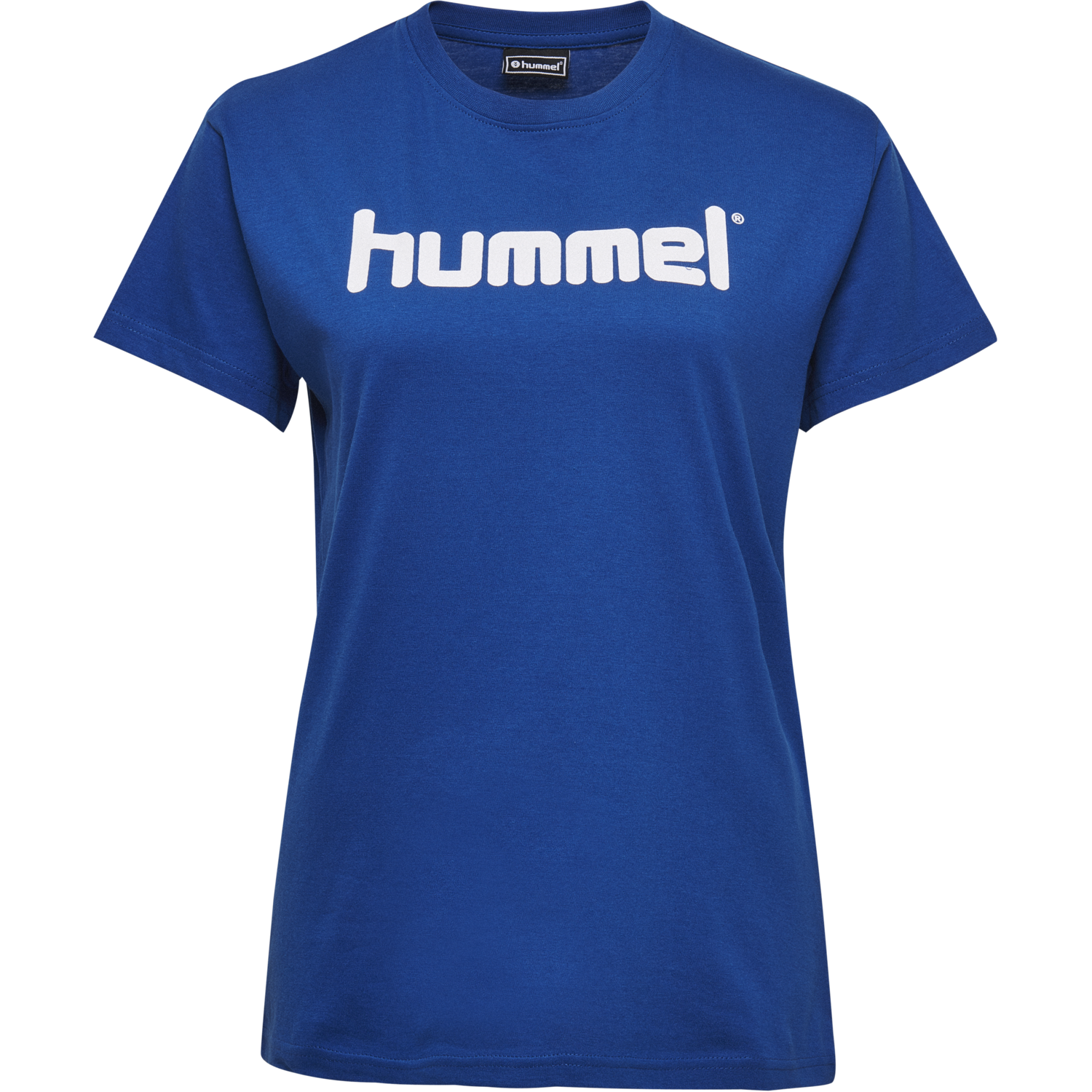 HUMMEL GO COTTON LOGO T-SHIRT WOMAN S/S, TRUE BLUE, packshot