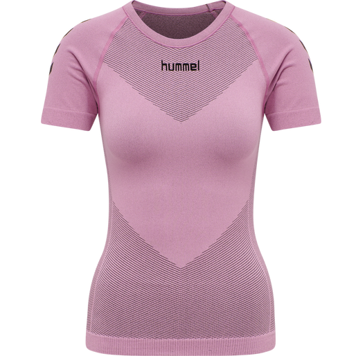 HUMMEL FIRST SEAMLESS JERSEY S/S W, COTTON CANDY, packshot