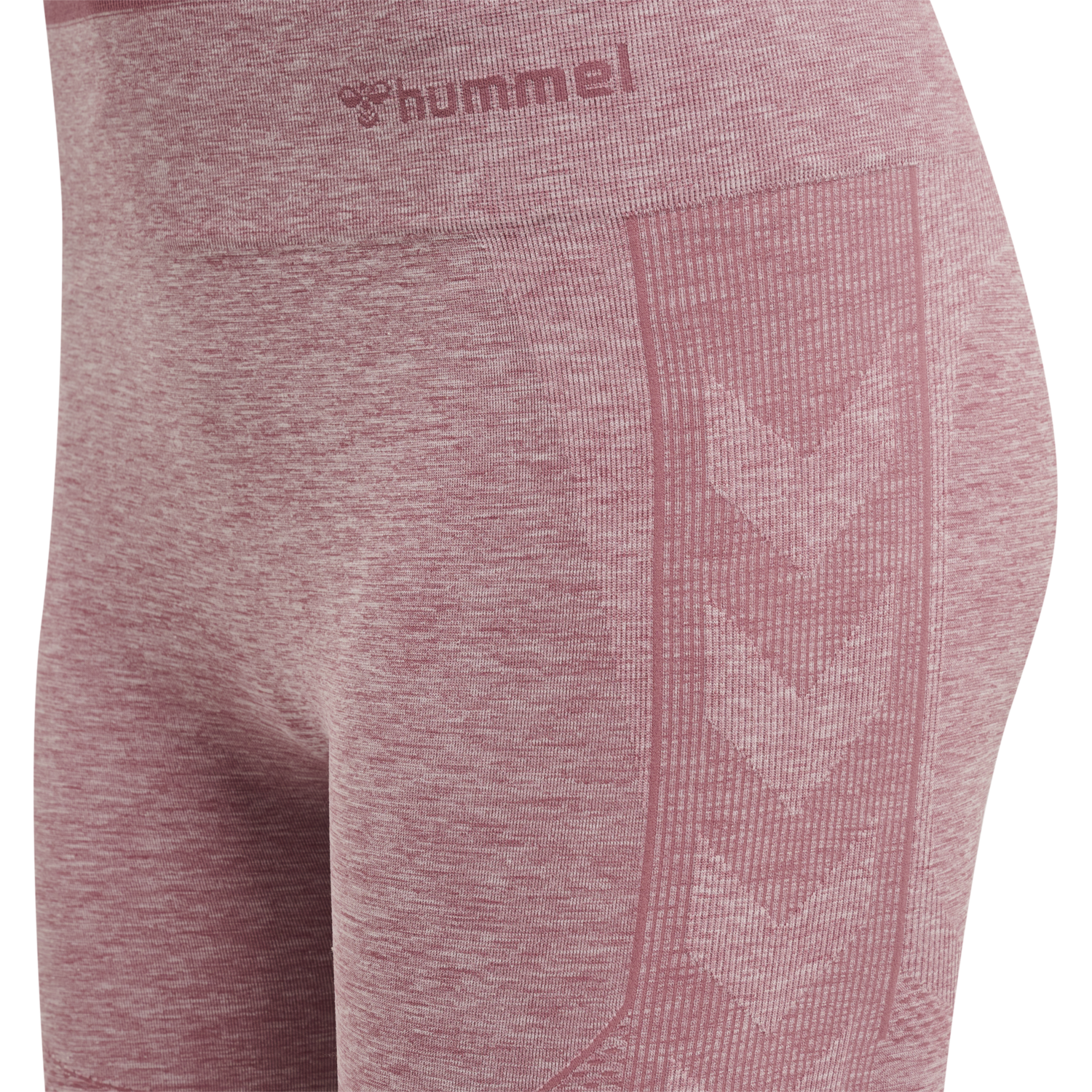 hmlMT UNA SEAMLESS MID WAIST SHORTS, DUSKY ORCHID MELANGE, packshot