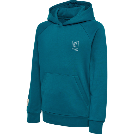 hmlGG12 SWEAT HOODIE KIDS, DEEP LAGOON, packshot