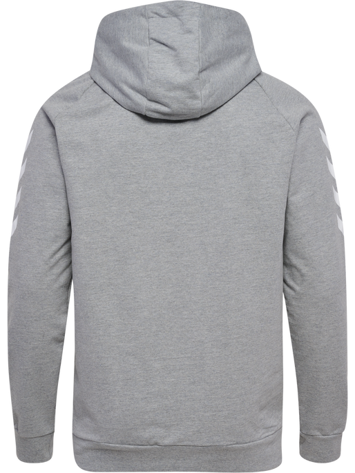HMLGO COTTON ZIP HOODIE, GREY MELANGE, packshot