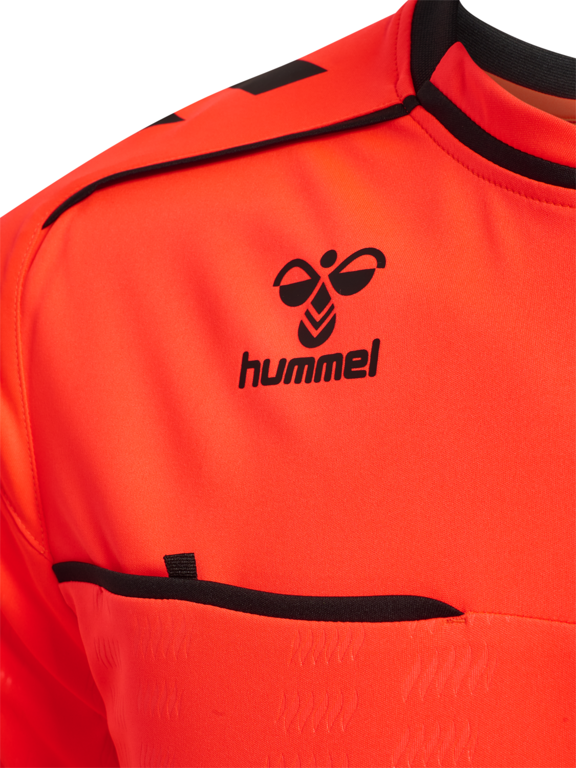 hmlREFEREE JERSEY L/S, NEON ORANGE, packshot