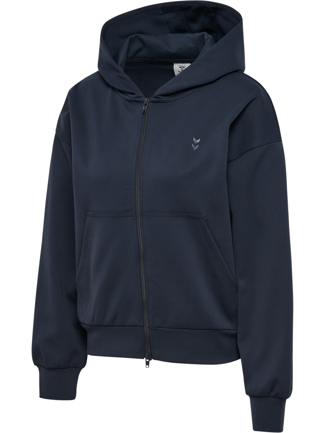 hmlDEFENDER W ZIP HOODIE, EBONY, packshot