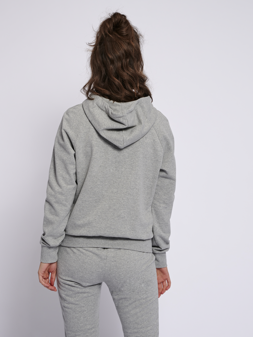 hmlNONI HOODIE, GREY MELANGE, model