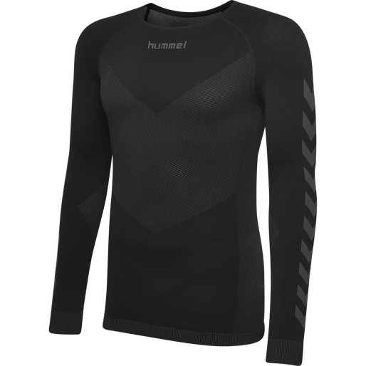 HUMMEL FIRST SEAMLESS JERSEY L/S K, BLACK, packshot