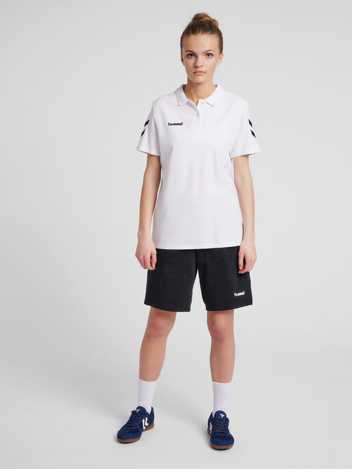 HMLGO COTTON POLO WOMAN, WHITE, model