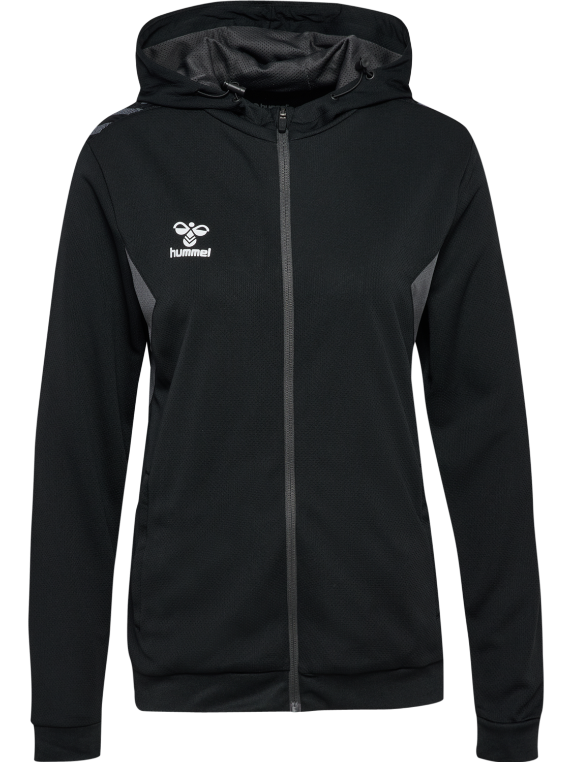 hmlAUTHENTIC PL ZIP HOODIE WOMAN, BLACK, packshot