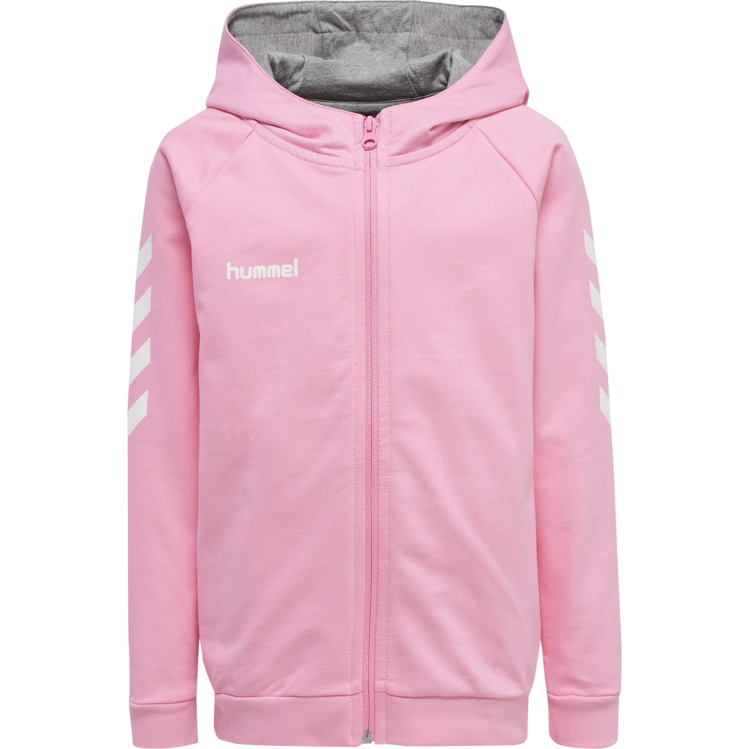 HMLGO KIDS COTTON ZIP HOODIE, COTTON CANDY, packshot