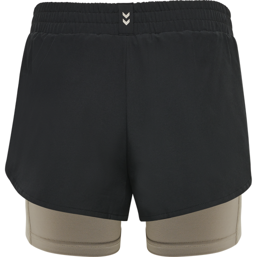 hmlMT TRACK 2 IN 1 SHORTS, BLACK, packshot