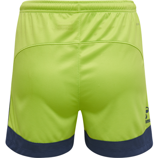 hmlLEAD WOMENS POLY SHORTS, LIME PUNCH, packshot