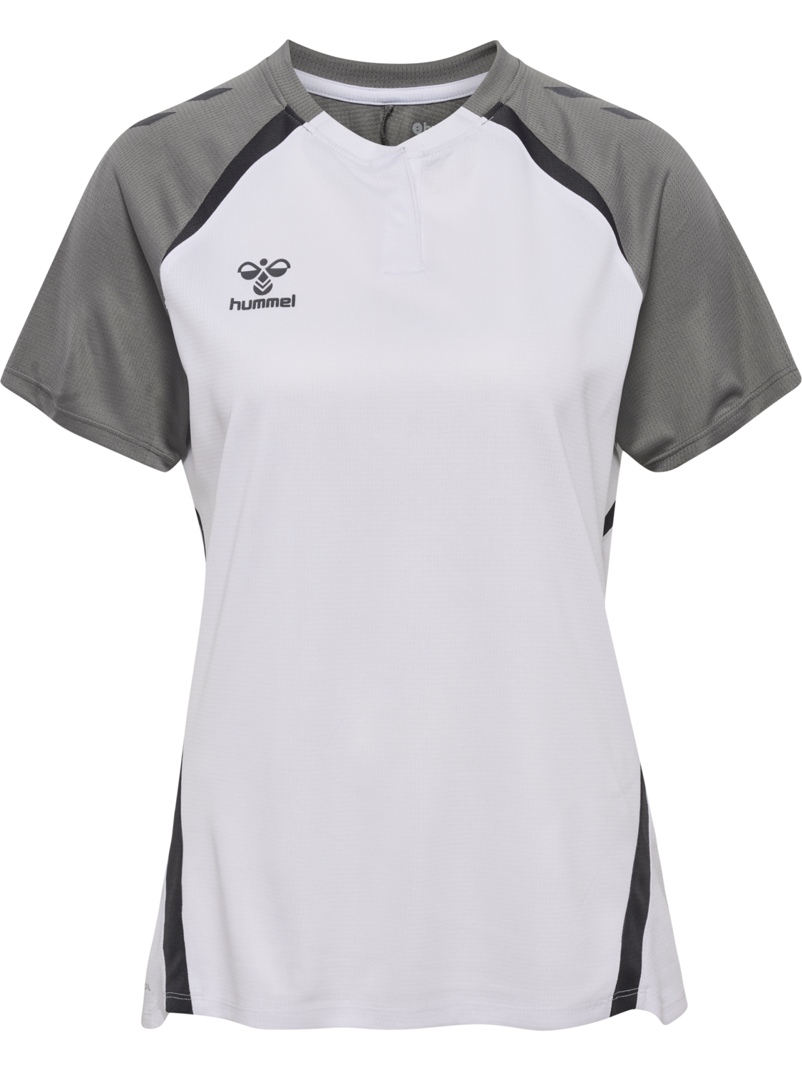 hmlLEAD 2.0 POLO WOMAN, WHITE/STEEL GRAY, packshot