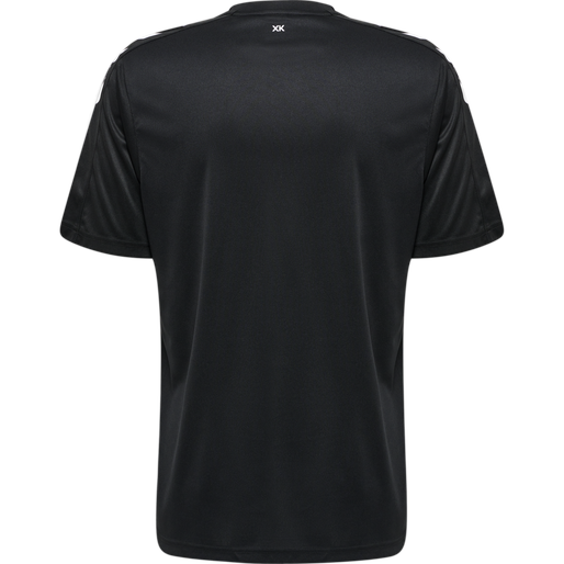 hmlCORE XK STRIPED JERSEY S/S, BLACK/WHITE, packshot
