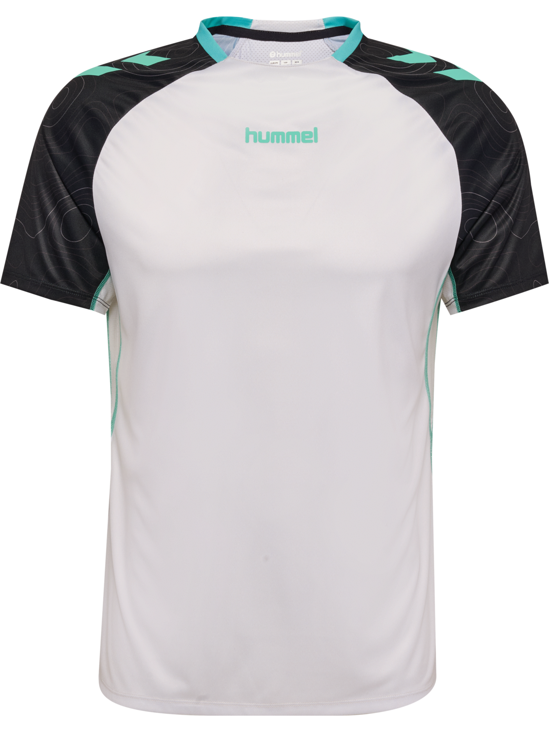 hmlBLAZE 2.0 TRAINING JERSEY S/S, VAPOROUS GRAY/POOL BLUE, packshot