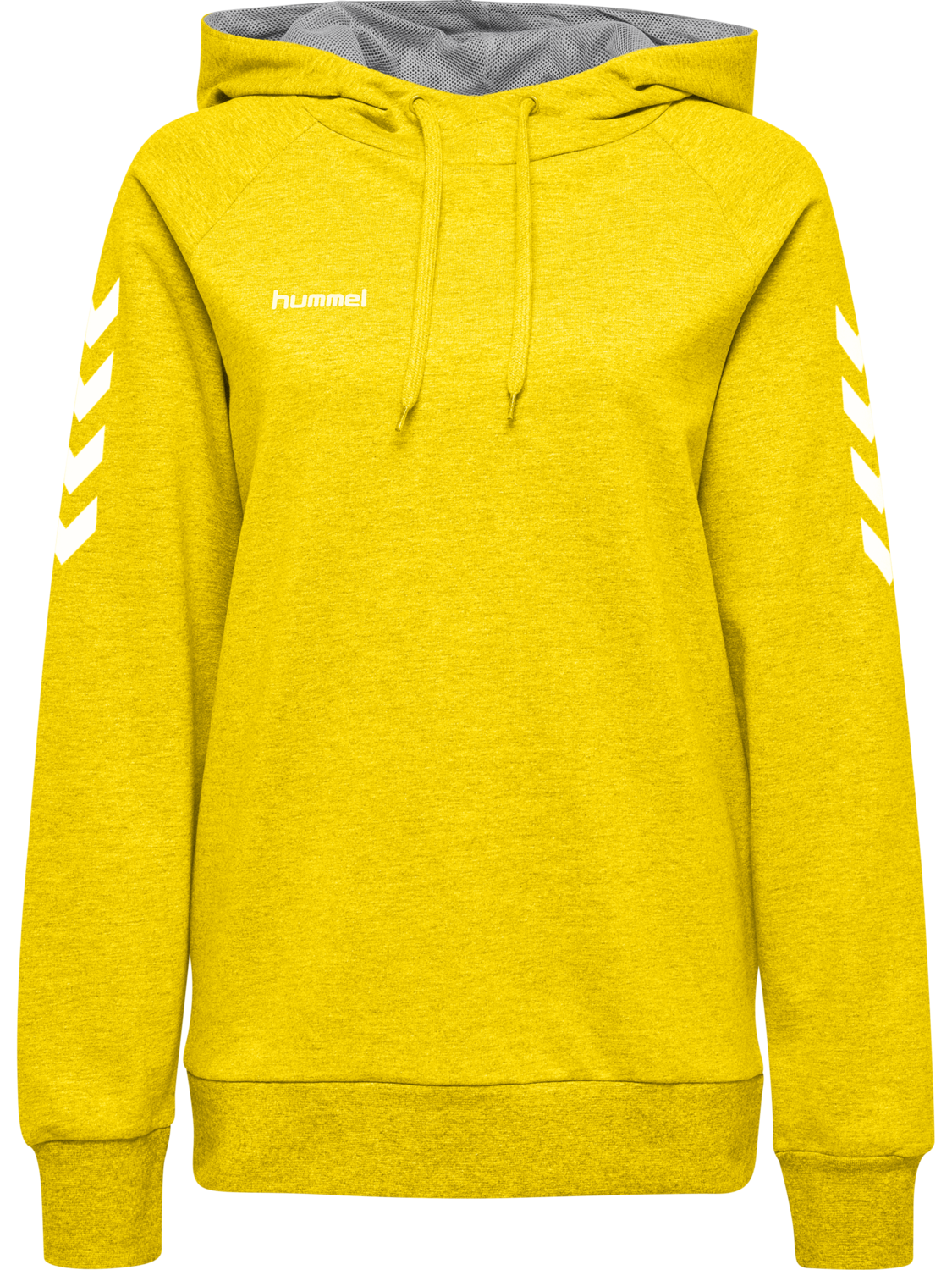 HUMMEL GO COTTON HOODIE WOMAN, SPORTS YELLOW, packshot