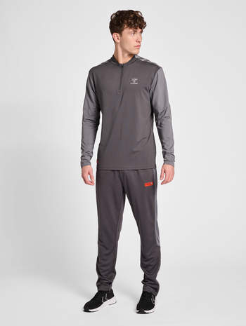 hmlPRO GRID HALF ZIP TRAINING L/S, FORGED IRON, model