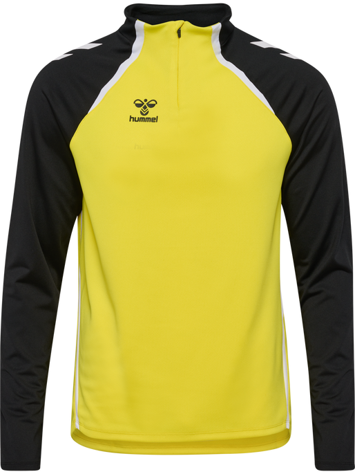hmlLEAD 2.0 HALF ZIP, BLAZING YELLOW/BLACK, packshot
