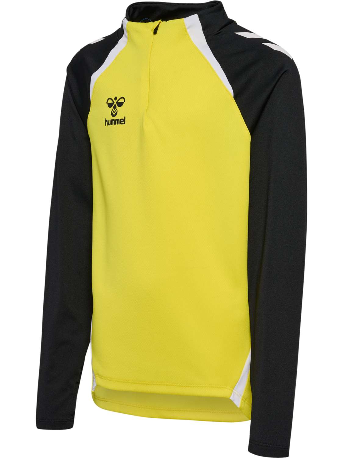 hmlLEAD 2.0 HALF ZIP KIDS, BLAZING YELLOW/BLACK, packshot