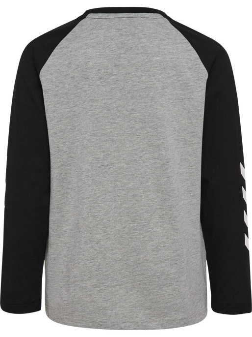 hmlJR LOGO T-SHIRT L/S, GREY MELANGE hmlJR LOGO T-SHIRT L/S, GREY MELANGE, packshot