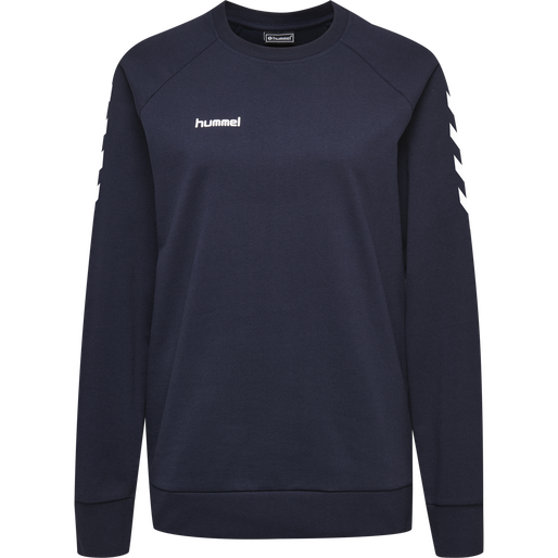 HUMMEL GO COTTON SWEATSHIRT WOMAN, MARINE, packshot