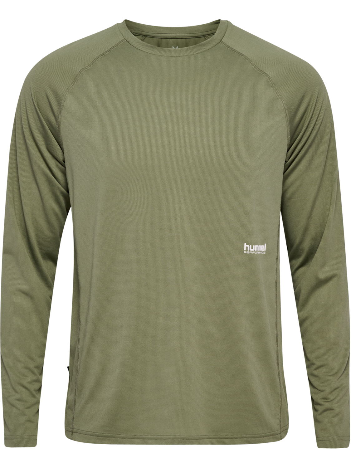 hmlPULSE WORKOUT T-SHIRT L/S, DEEP LICHEN GREEN, packshot
