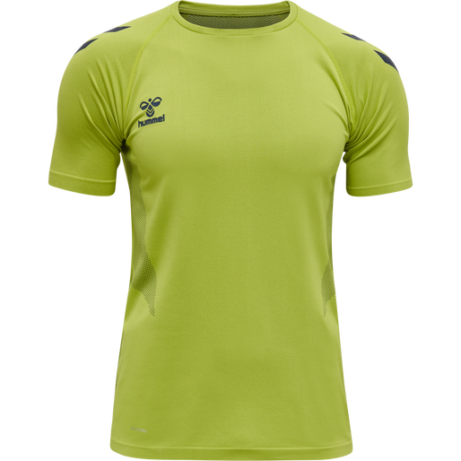 hmlLEAD PRO SEAMLESS TRAINING JERSEY, LIME PUNCH, packshot