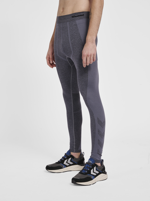 hmlMT JUSTIN SEAMLESS TIGHTS, BLACK/ASPHALT MELANGE, model