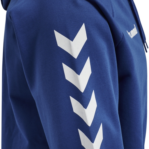 HMLGO COTTON ZIP HOODIE, TRUE BLUE, packshot