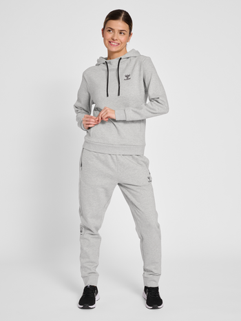 hmlOFFGRID HOODIE WO, GREY MELANGE, model