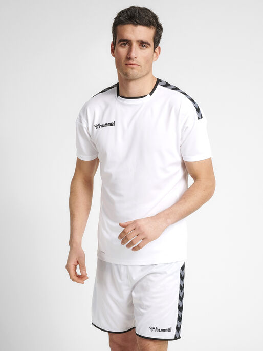 hmlAUTHENTIC POLY JERSEY S/S, WHITE, model