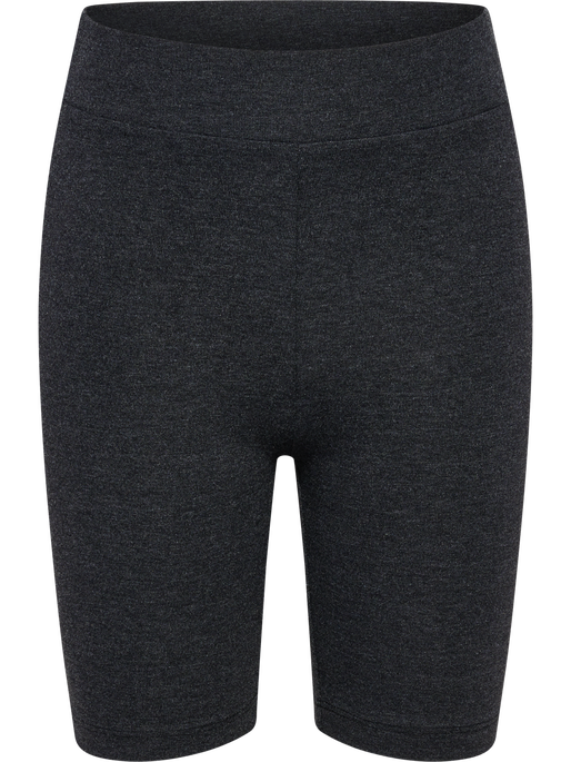 hmlJR LOGO SHORT  TIGHTS, BLACK MELANGE hmlJR LOGO SHORT  TIGHTS, BLACK MELANGE, packshot