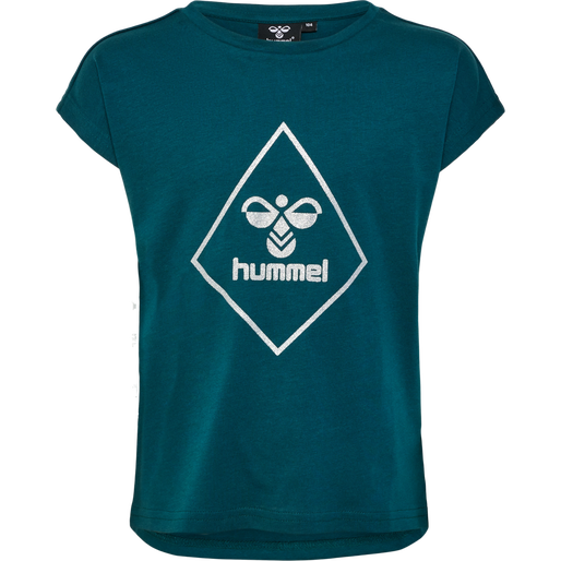 hmlLUNA T-SHIRT S/S, !DEEP TEAL, packshot