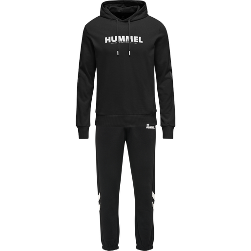 hmlLEGACY HOODIE PANTS SET, BLACK, packshot