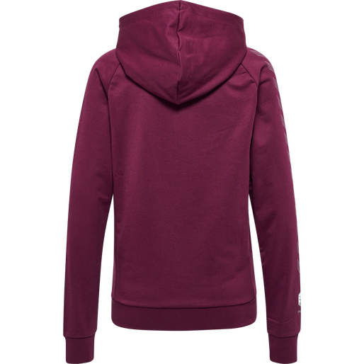 hmlMOVE GRID COTTON ZIP HOODIE WOMA, GRAPE WINE, packshot