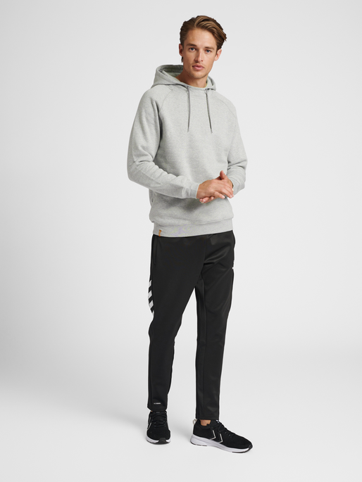 hmlRED HEAVY HOODIE, GREY MELANGE, model