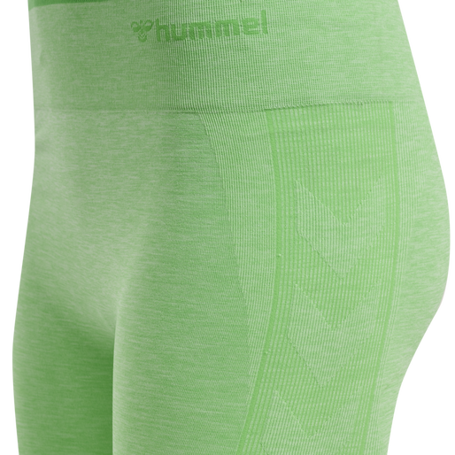 hmlMT UNA SEAMLESS MID WAIST TIGHTS, SUMMER GREEN MELANGE, packshot