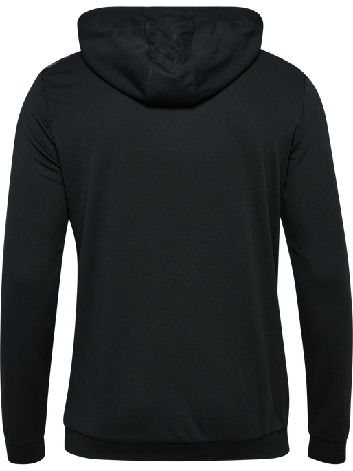 hmlAUTHENTIC PL ZIP HOODIE, BLACK hmlAUTHENTIC PL ZIP HOODIE, BLACK, packshot