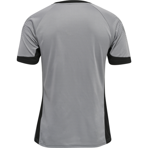 hmlLEAD S/S POLY JERSEY, GREY MELANGE, packshot