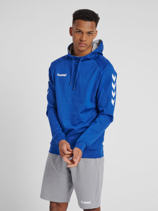 HUMMEL GO COTTON HOODIE, TRUE BLUE, model