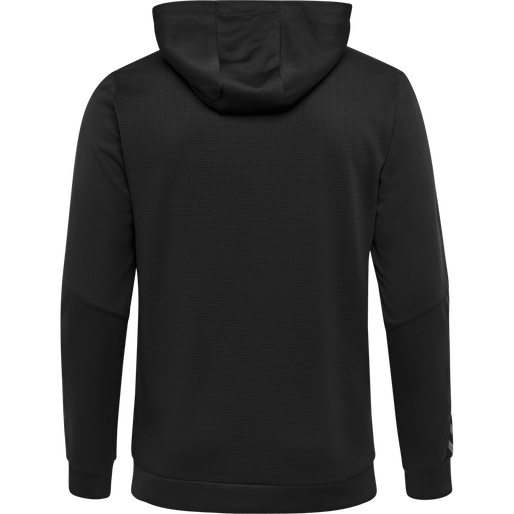hmlAUTHENTIC KIDS POLY ZIP HOODIE, BLACK/WHITE, packshot