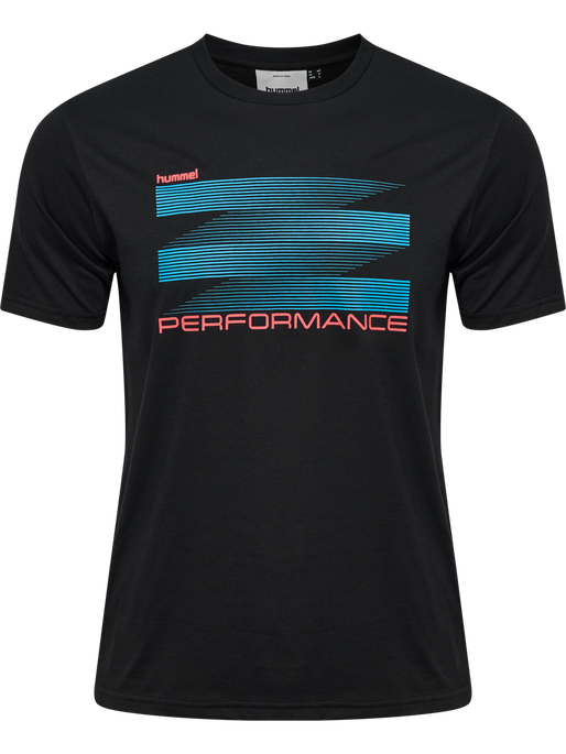 hmlPULSE GRAPHIC T-SHIRT S/S, BLACK hmlPULSE GRAPHIC T-SHIRT S/S, BLACK, packshot