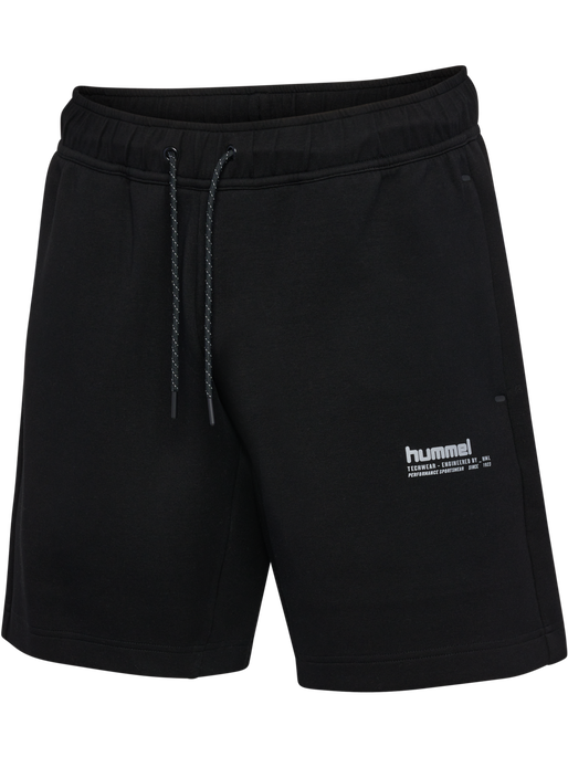 hmlTECH FLEECE SHORTS, BLACK, packshot
